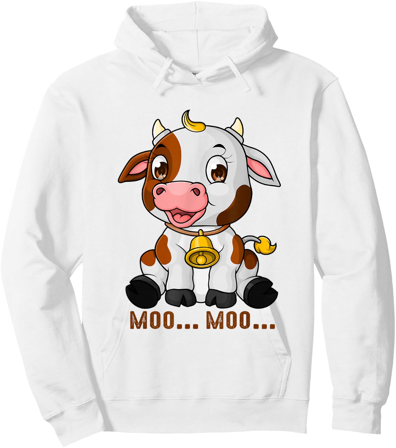 Moo Cow Funny Farmer cow Design for a moo moo Hoodie - Hoodie | White