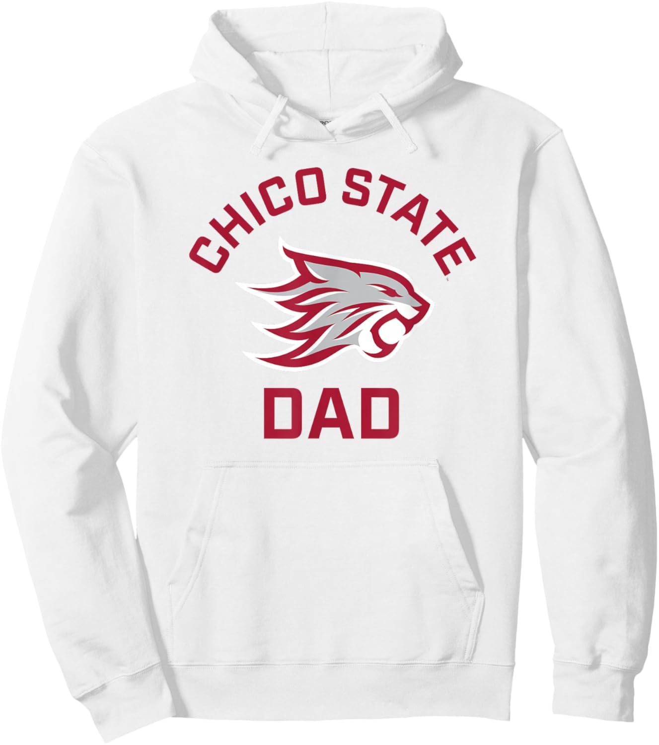 Chico State Wildcats Arched Dad Hoodie - Hoodie | White