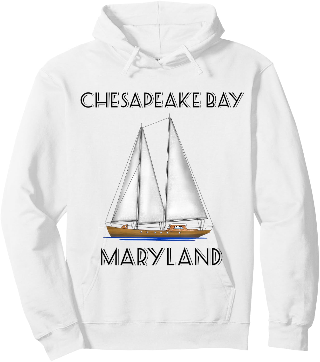 Sailboat Chesapeake Bay Maryland Hoodie - Hoodie | White