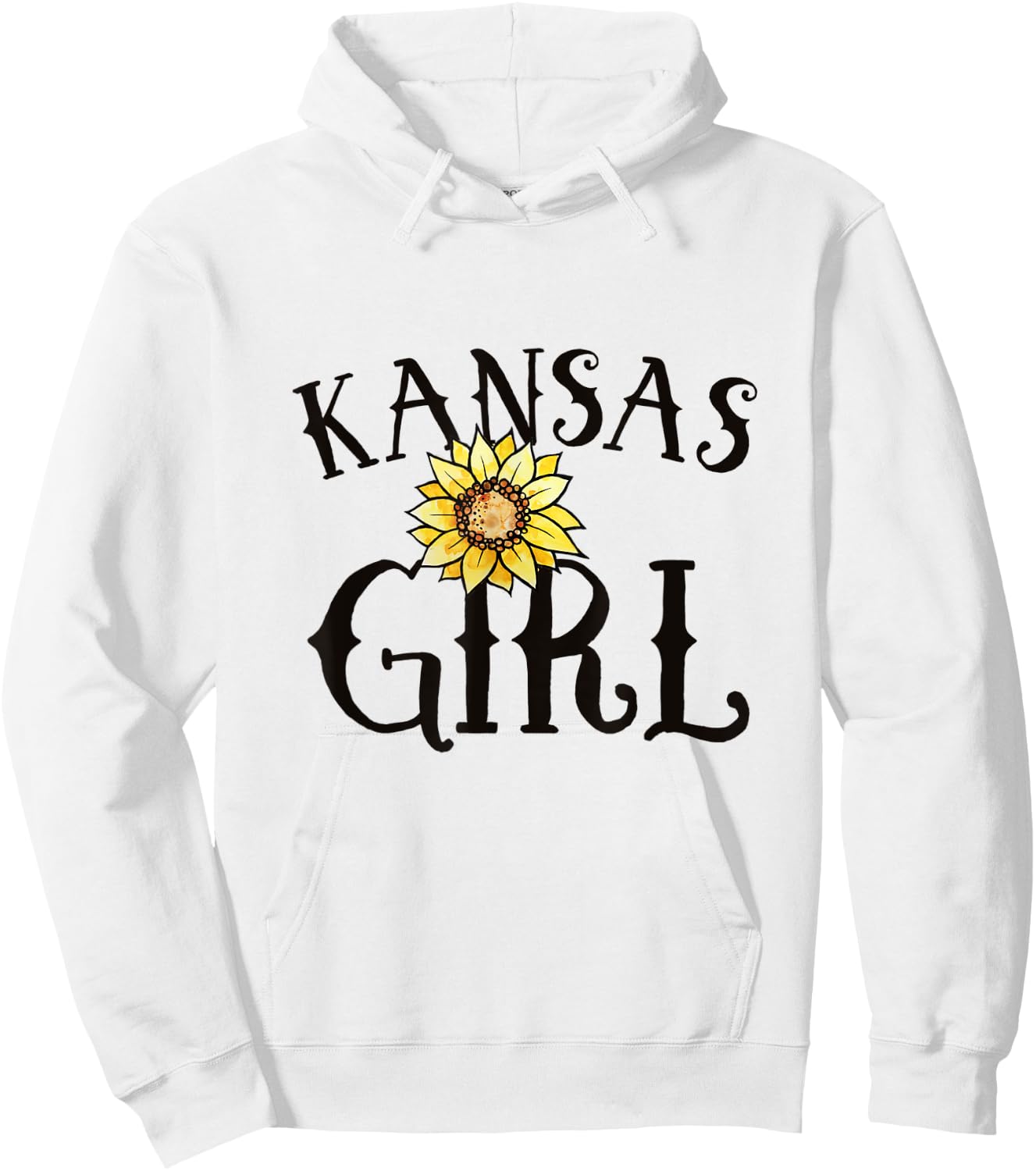Kansas Girl Sunflowers Hoodie - Hoodie | White