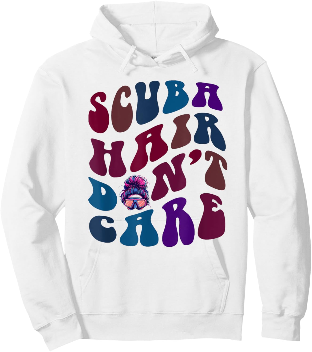 Funny SCUBA HAIR DON'T CARE Dive Squad Instructors Crew Hoodie - Hoodie | White