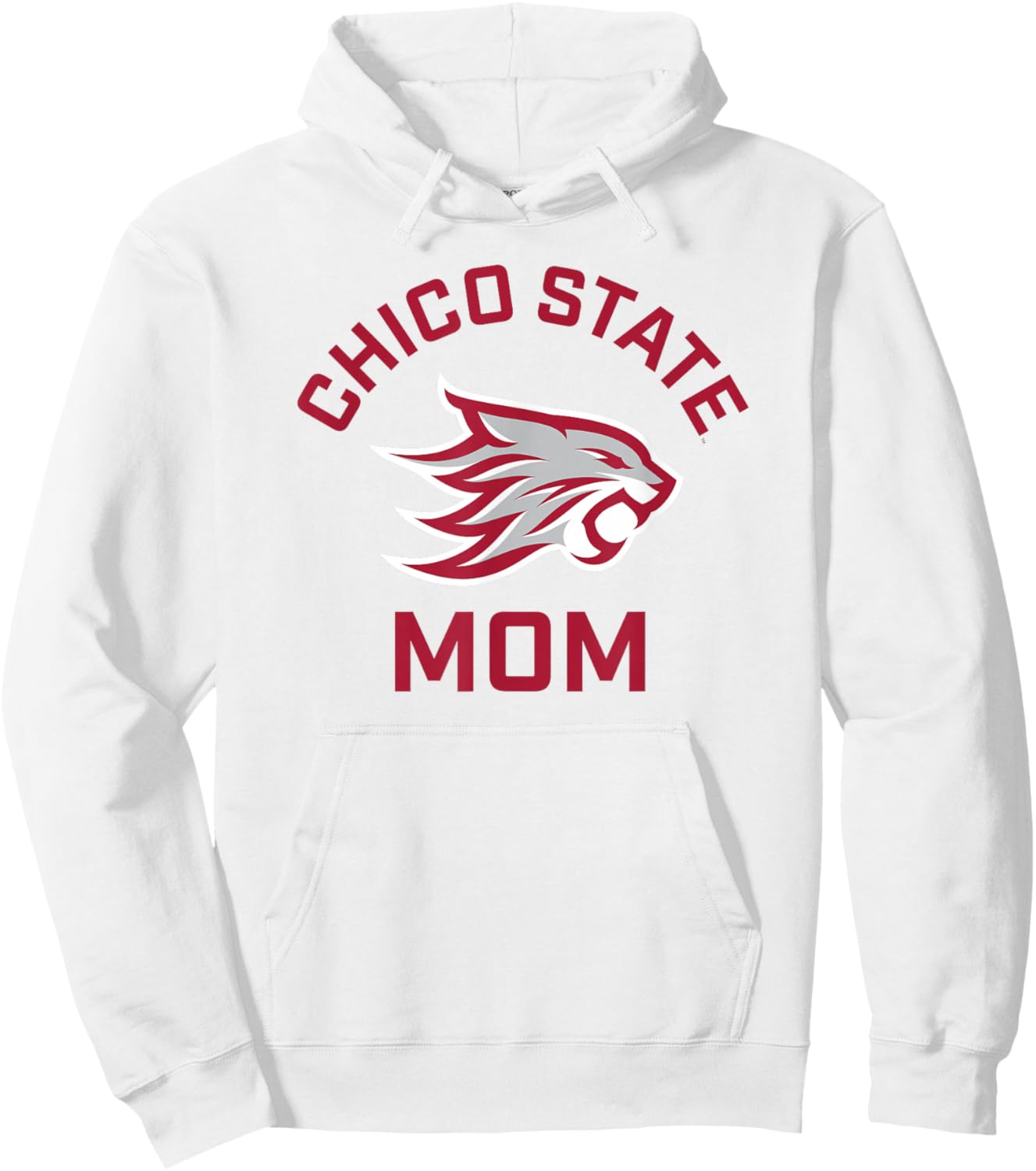 Chico State Wildcats Arched Mom Hoodie - Hoodie | White