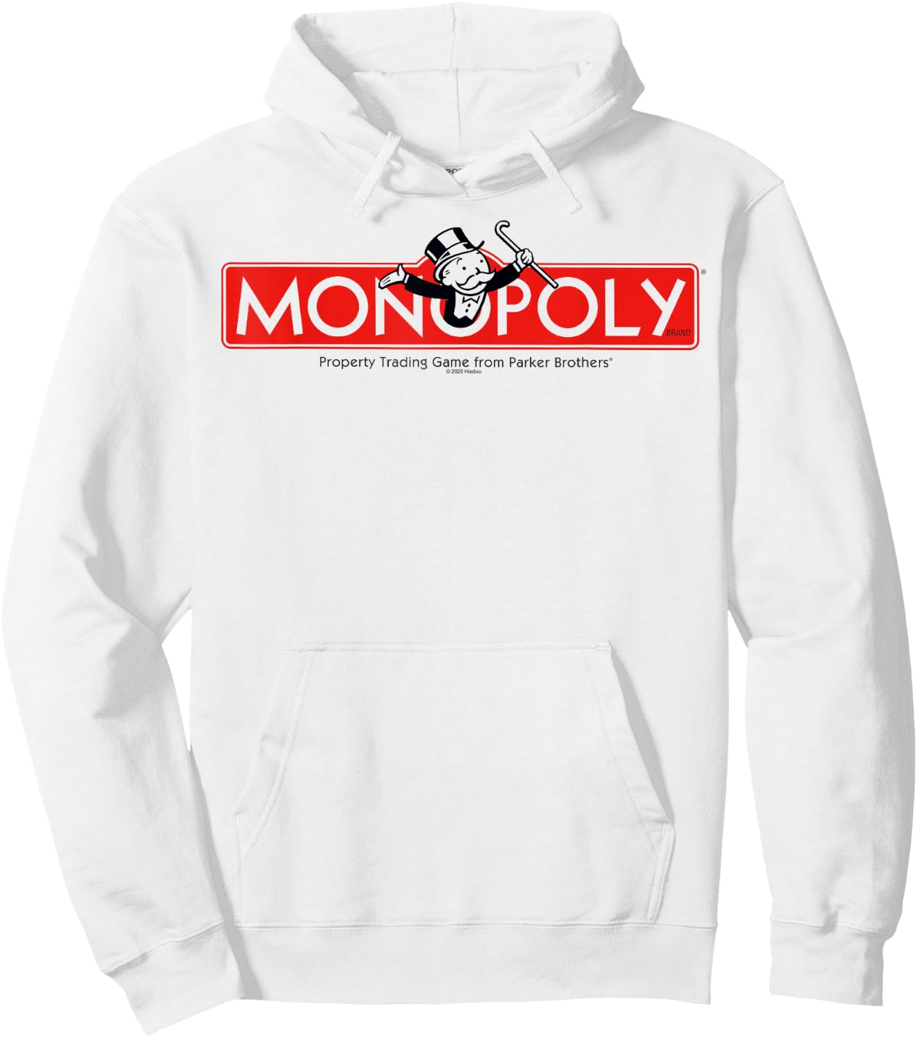 Monopoly Classic Vintage Game Board Title Logo Hoodie - Hoodie | White