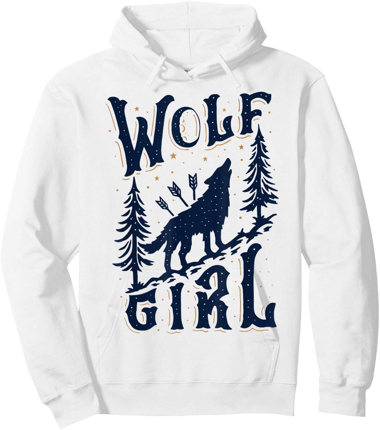Wolf Girl Who Loves Wolves Funny Animal Lovers Gifts Women Hoodie - Hoodie | White