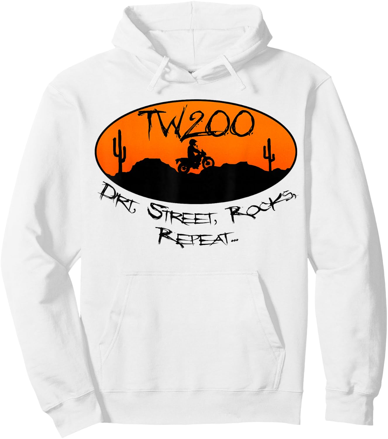 TW200 Trailway Enduro Motorcycle Dirt Repeat Hoodie - Hoodie | White