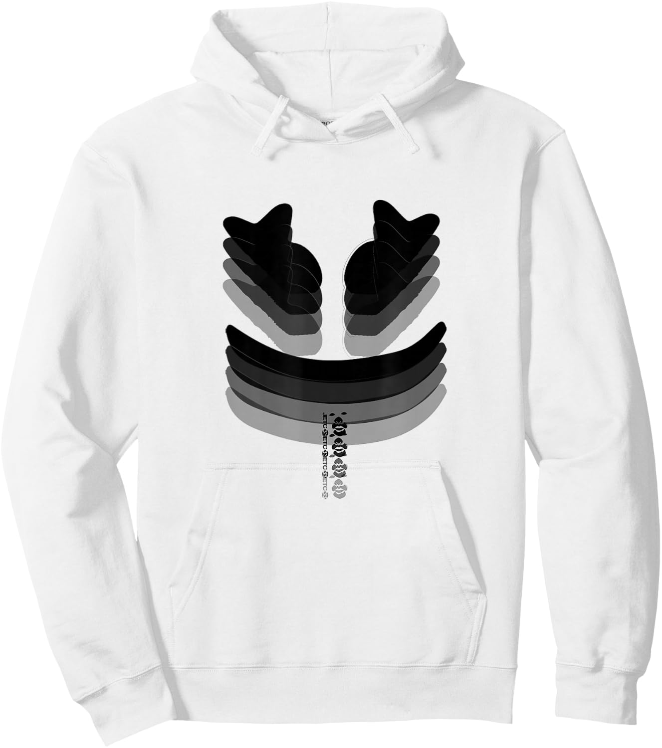 Funny Marshmallow Face Hoodie - Hoodie | White