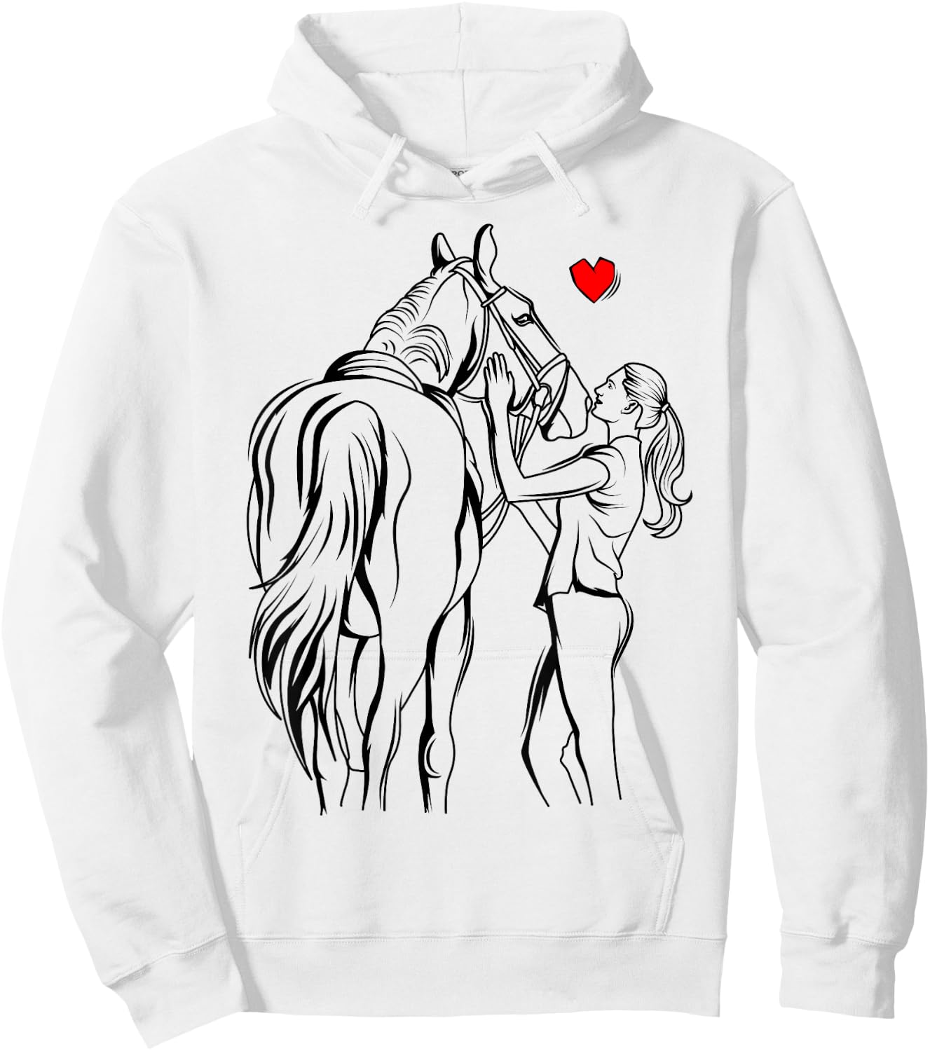 Horse Lover Girl Women Horseback Riding Hoodie - Hoodie | White