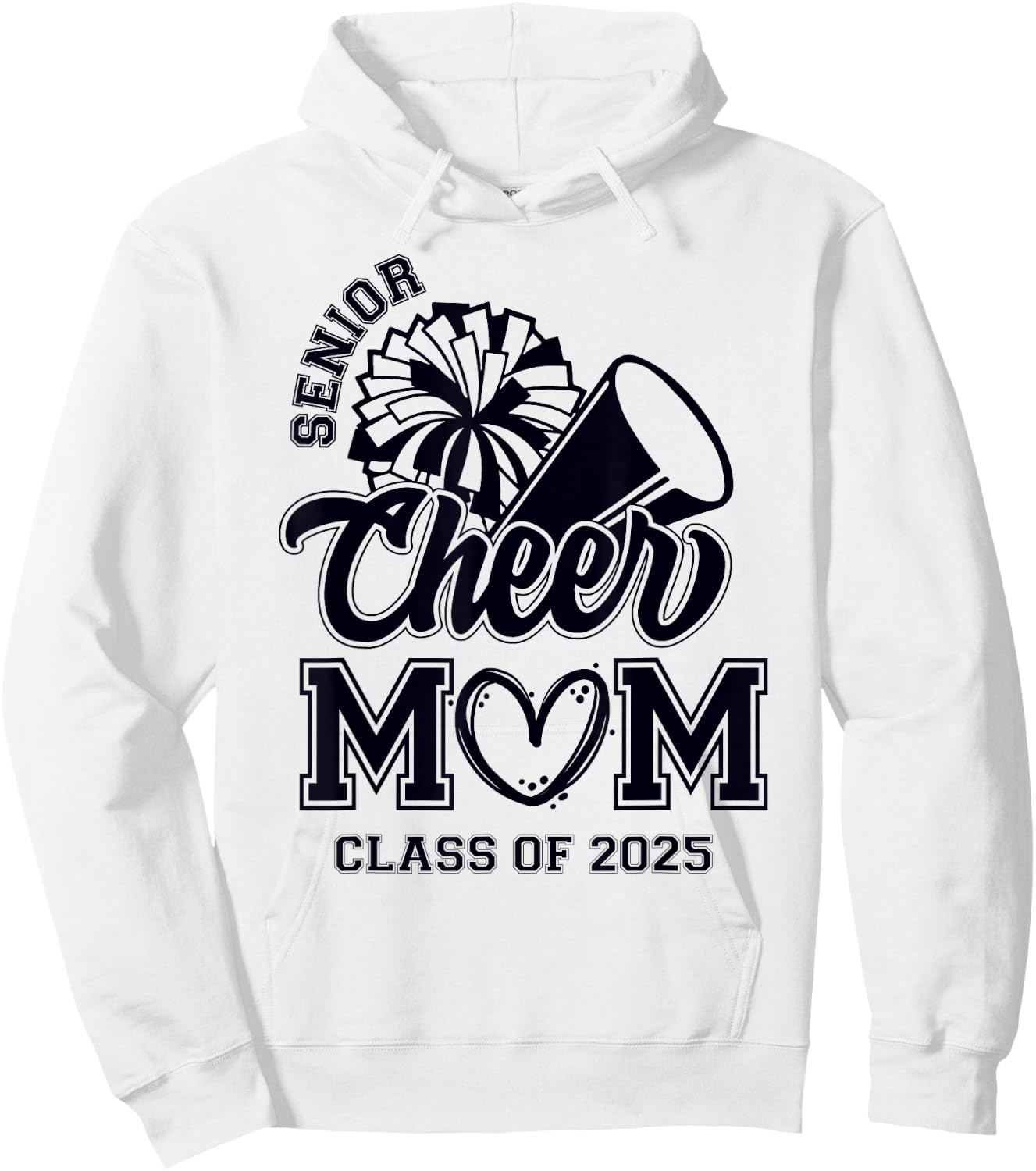 Senior Cheerleader Mom Cheer Class Of 2025 Graduation Women Hoodie - Hoodie | White
