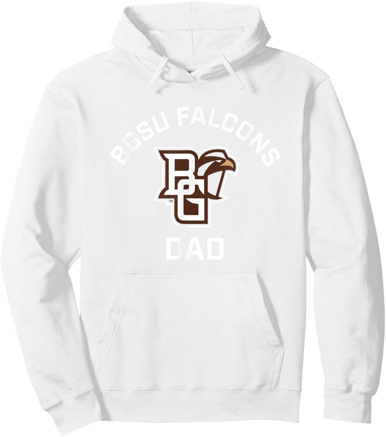 Bowling Green BGSU Falcons Arched Dad Hoodie - Hoodie | White