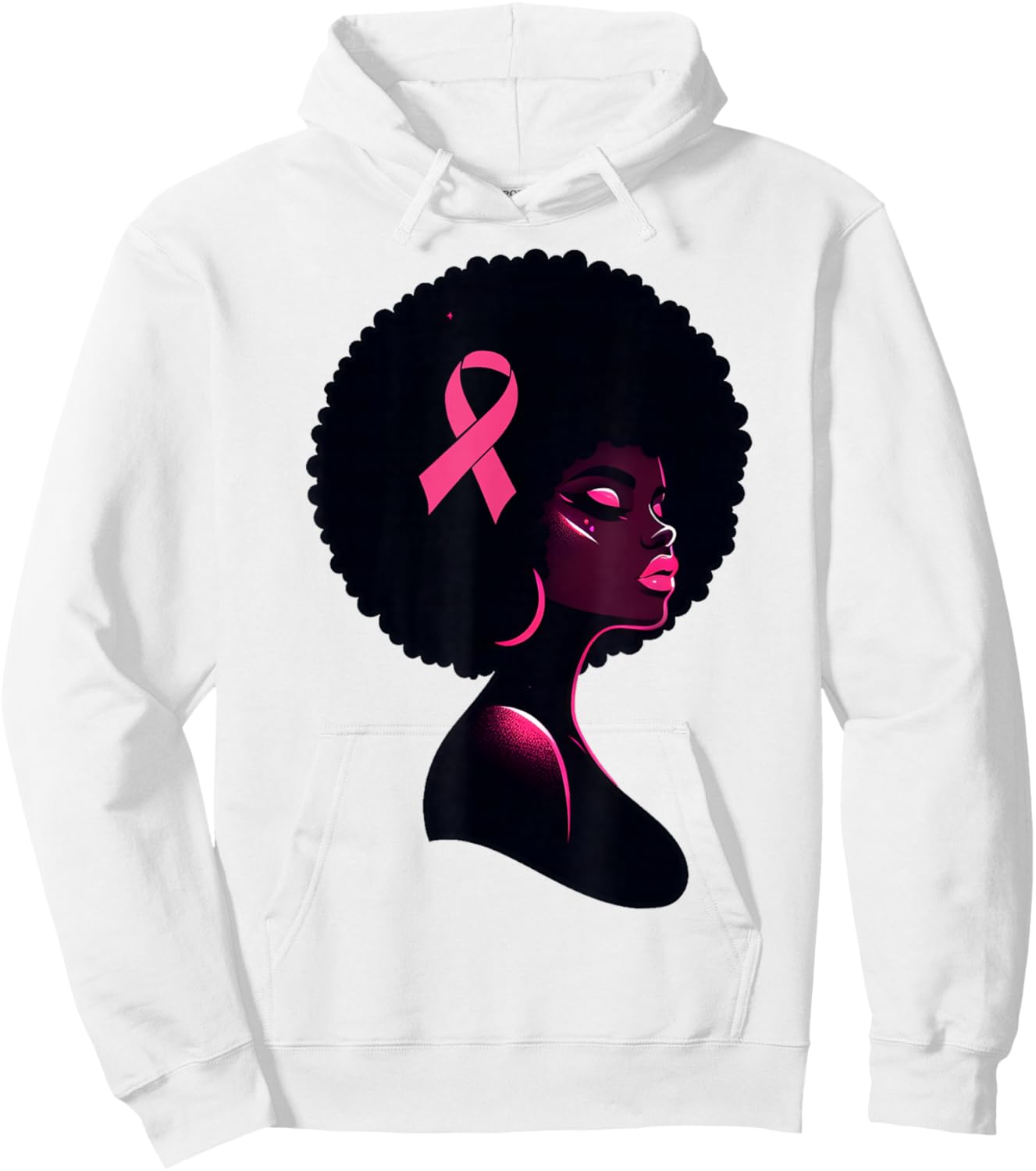 Breast Cancer Black African American Women Support Pink Hoodie - Hoodie | White