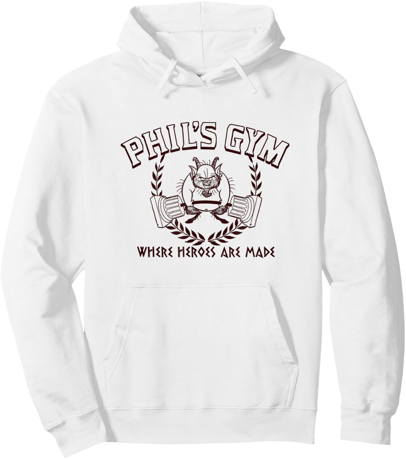 Disney Hercules Phil's Gym Where Heroes Are Made Big Poster Hoodie - Hoodie | White