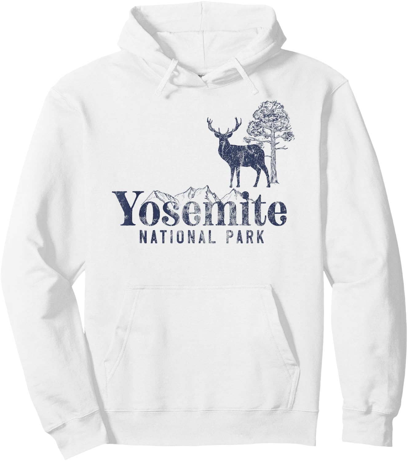Yosemite National Park Retro Style Vintage - California Hoodie - Hoodie | White