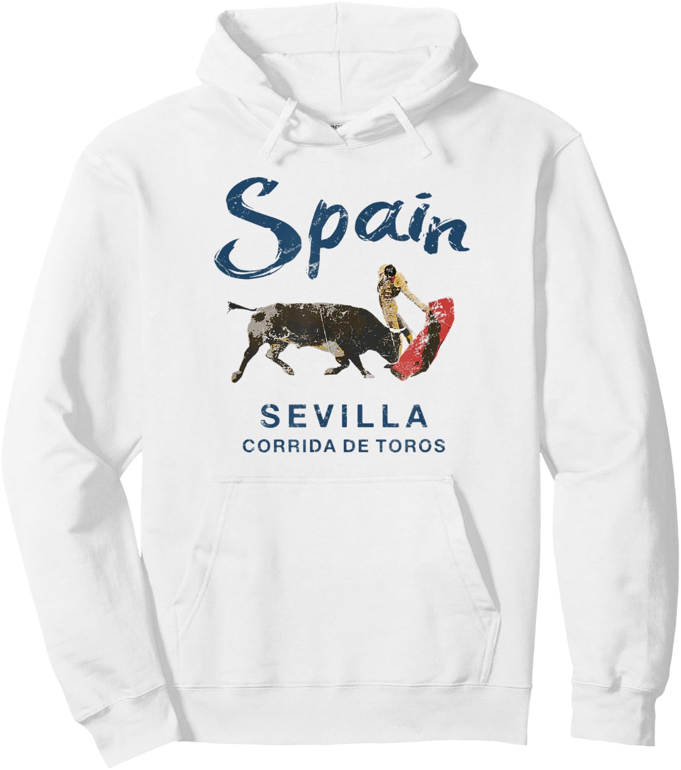 Seville Spain Bullfighting Vintage Hoodie - Hoodie | White
