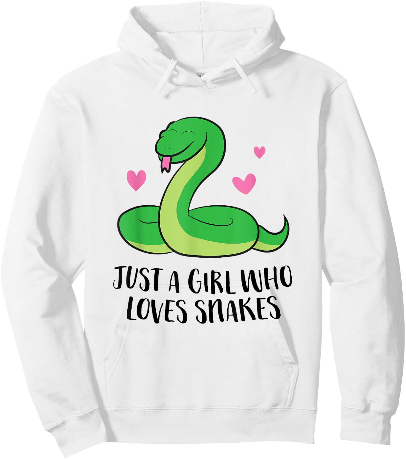 Funny Snake Pet Girl Just a Girl Who Loves Snakes Hoodie - Hoodie | White