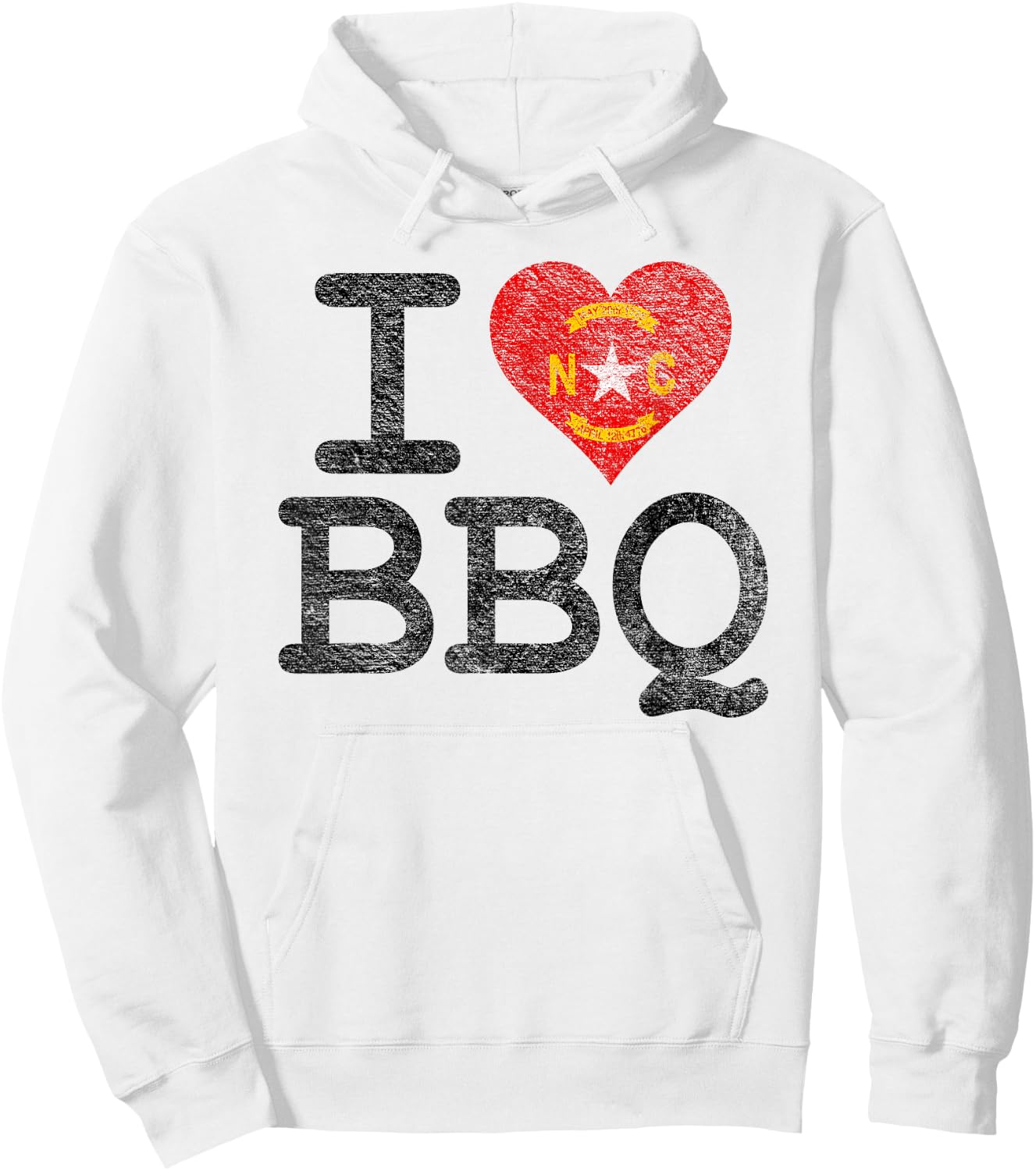 I Love North Carolina Bbq I Heart Nc Barbecue Sauce Smoker Hoodie - Hoodie | White