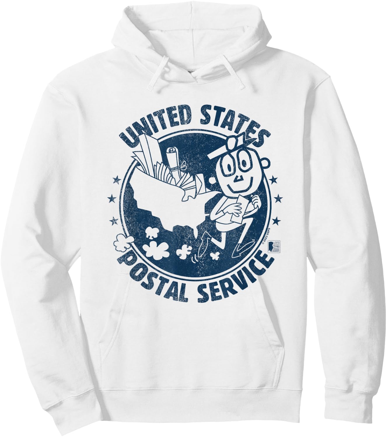 USPS Mr Zip US Postal Service Hoodie - Hoodie | White