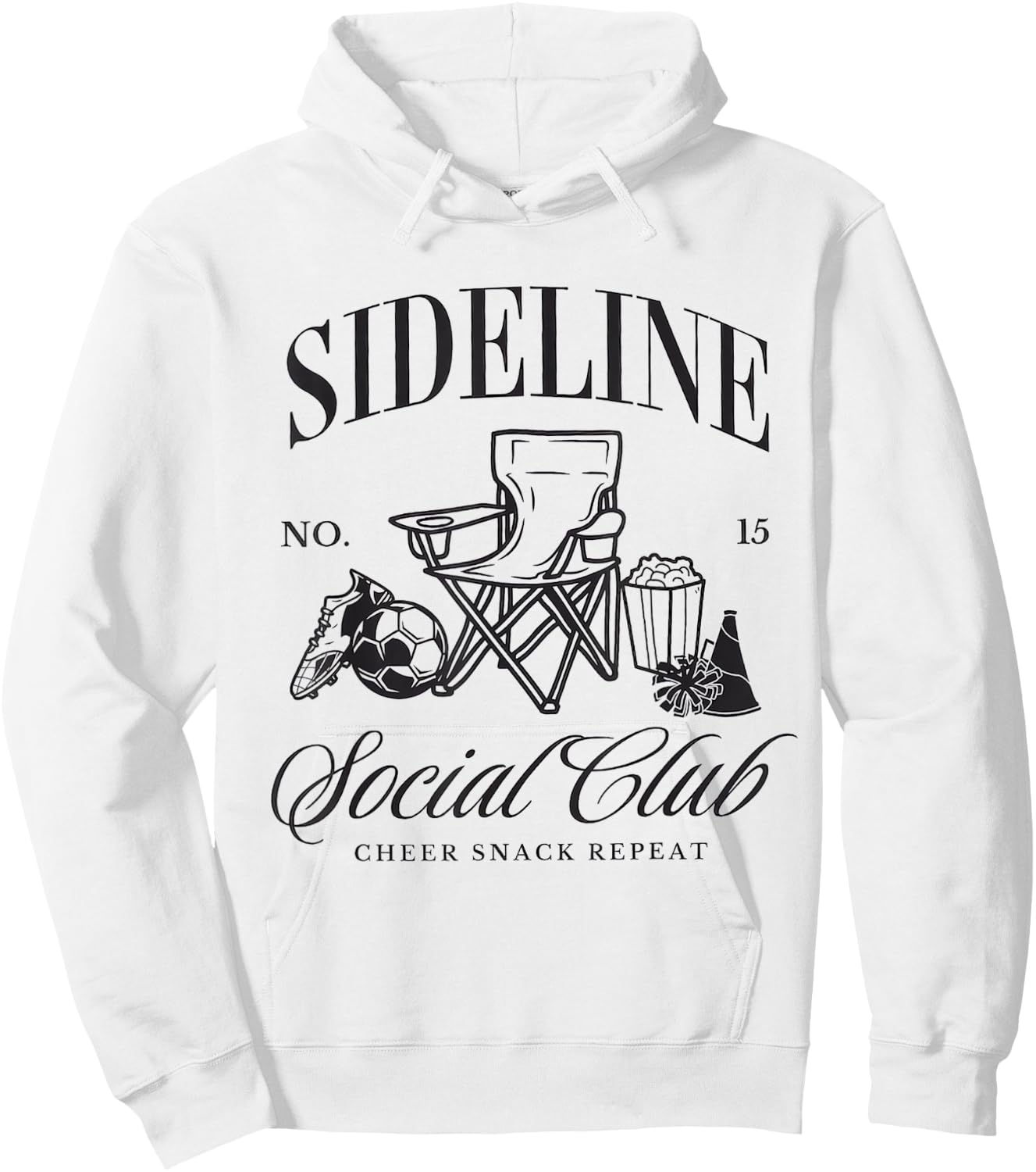 Women Sideline Social Club Soccer Mom Game Day Mothers Day Hoodie - Hoodie | White