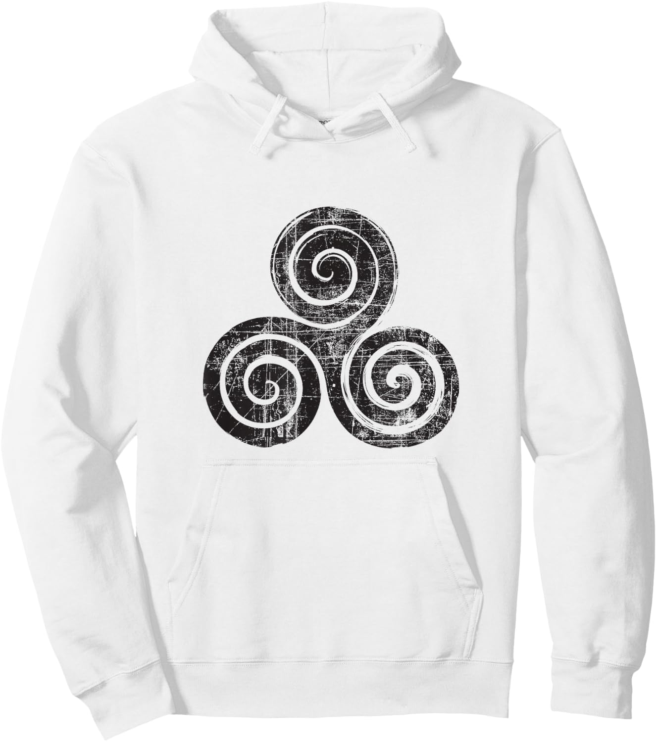 Wiccan Triskele Triple Spiral Triskelion Celtic Knot Hoodie - Hoodie | White