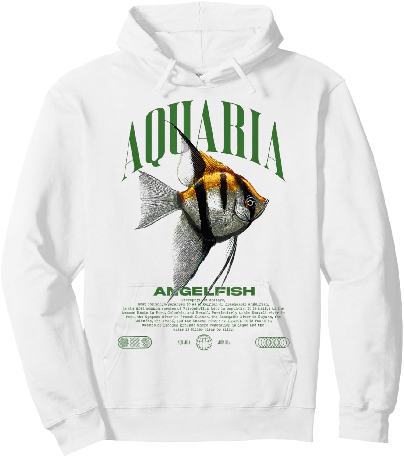 Angelfish Cichlid Fish Keeper Modern Streetwear Hoodie - Hoodie | White