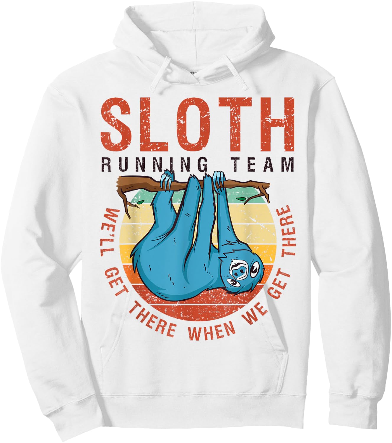 Sloth Running Team Funny Marathon Runner Sloth-Lover Gift Hoodie - Hoodie | White