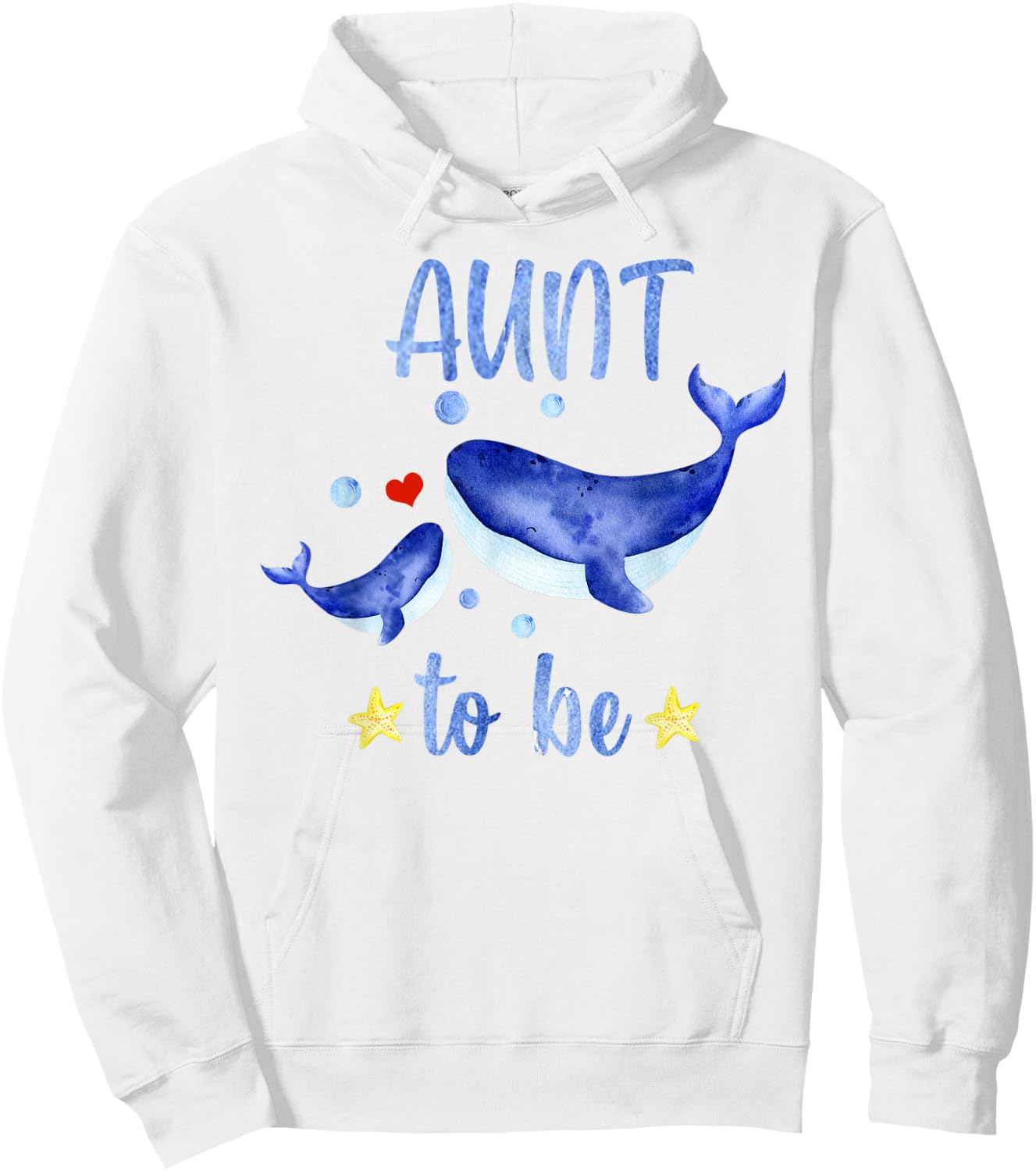 Aunt To Be Whale Baby Shower Sea Animal Themed White Hoodie - Hoodie | White