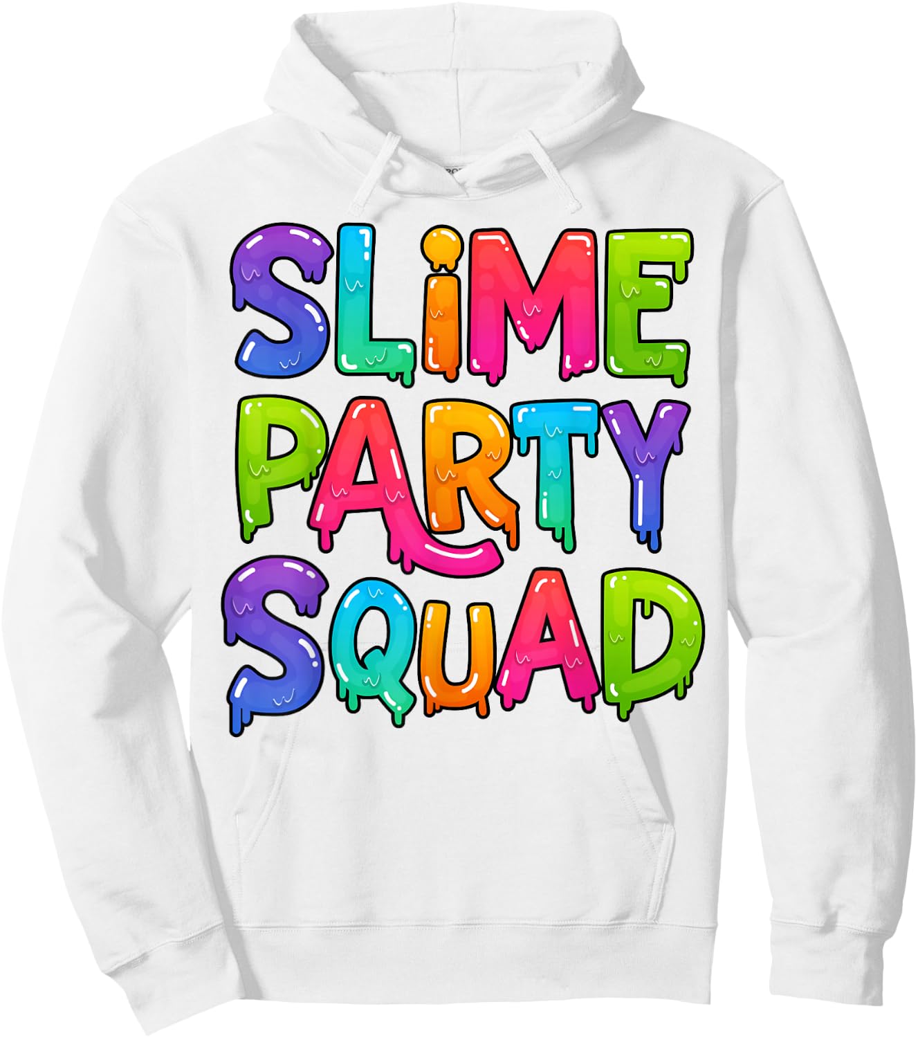 Slime Party Squad Funny Kids Boys Girls Birthday Matching Hoodie - Hoodie | White