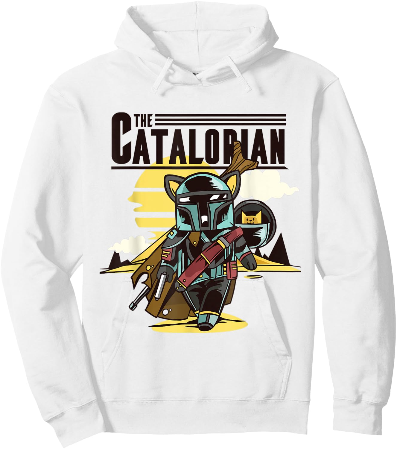 Funny Cat The Catalorian Gift cats wear lovers Cute Women Kids Hoodie - Hoodie | White
