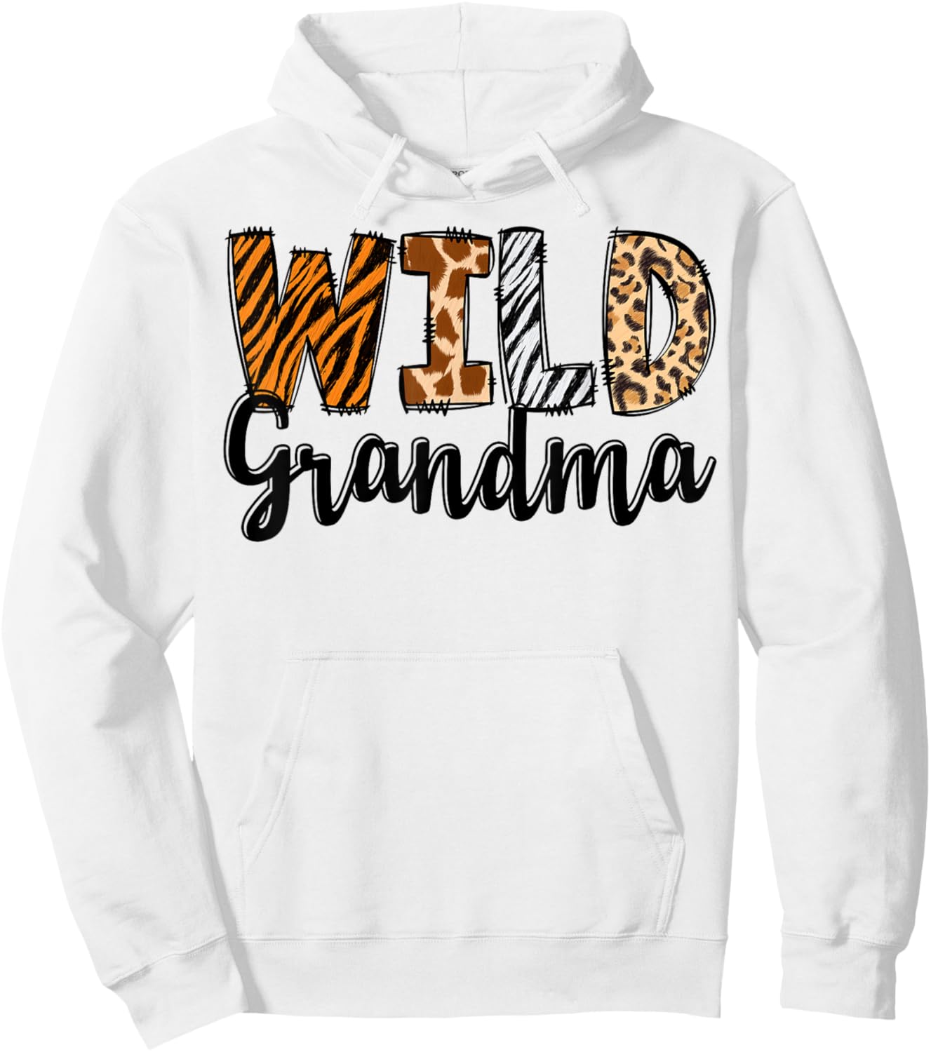 Wild Grandma Zoo Born Two Be Wild B-day Safari Jungle Animal Hoodie - Hoodie | White