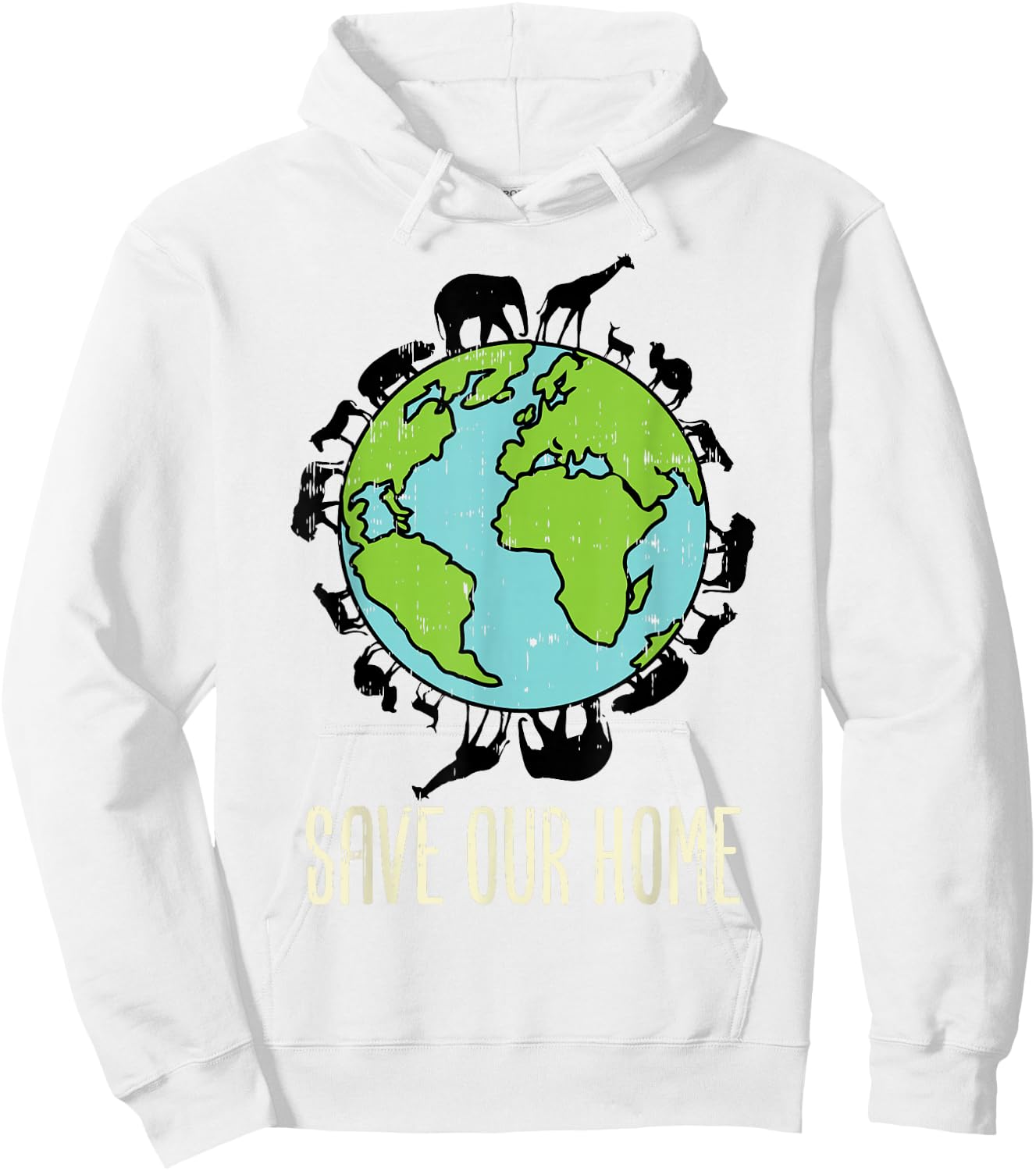 Save Our Home Animals Wildlife Conservation Earth Day Gift Hoodie - Hoodie | White