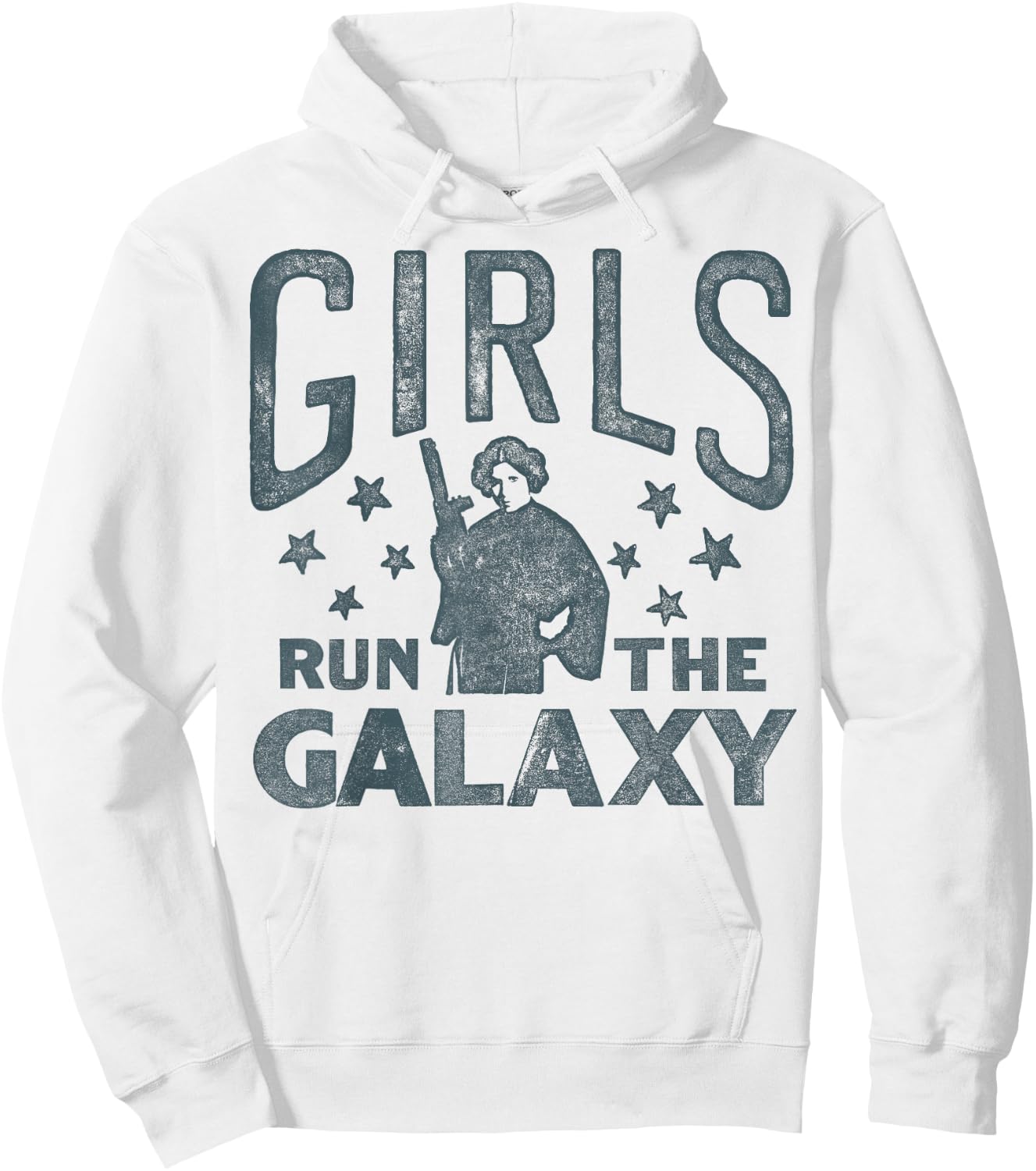 Star Wars Princess Leia Girls Run The Galaxy Stamp Hoodie - Hoodie | White