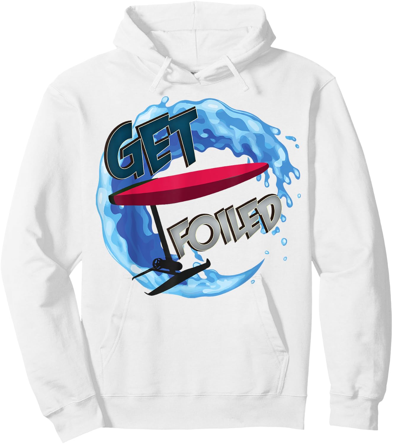 Get Foiled - eFoil Foilboard Hydrofoil Surfing Foils Wave Hoodie - Hoodie | White