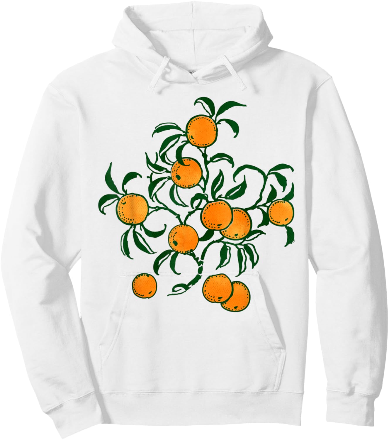 Vintage Graphic Fruit Orange Aesthetic Boho Women Hoodie - Hoodie | White