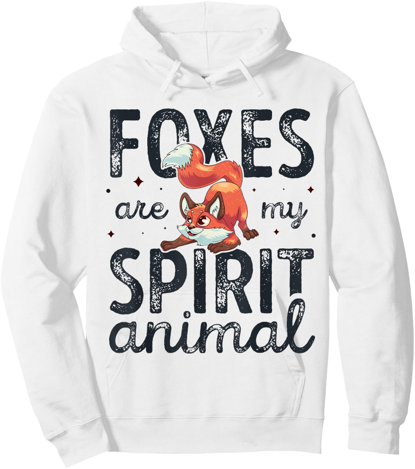 Cute Foxes Are My Spirit Animal Funny Fox Lover Hoodie - Hoodie | White