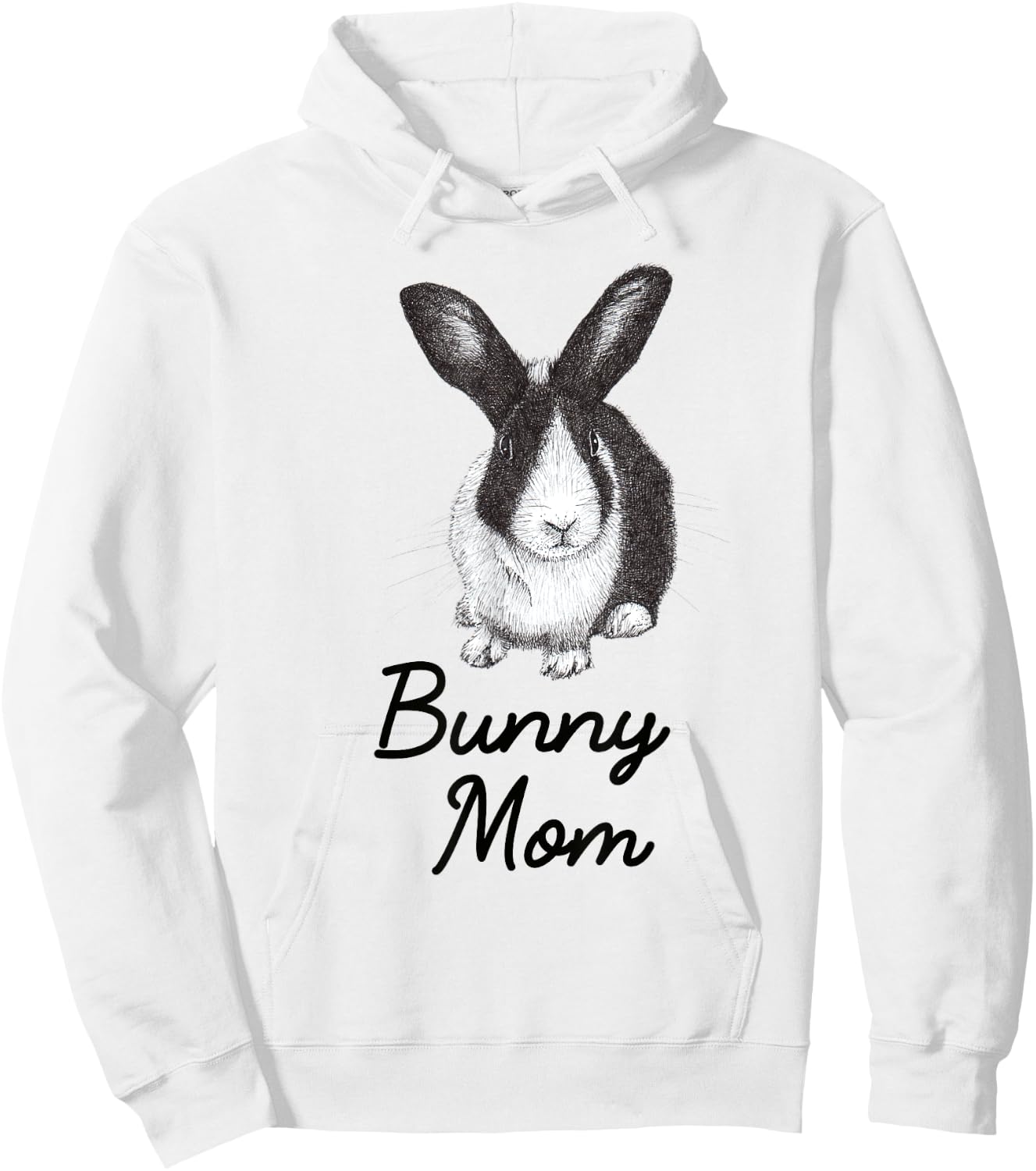 Dutch Bunny Rabbit Mom Drawing Hoodie - Hoodie | White