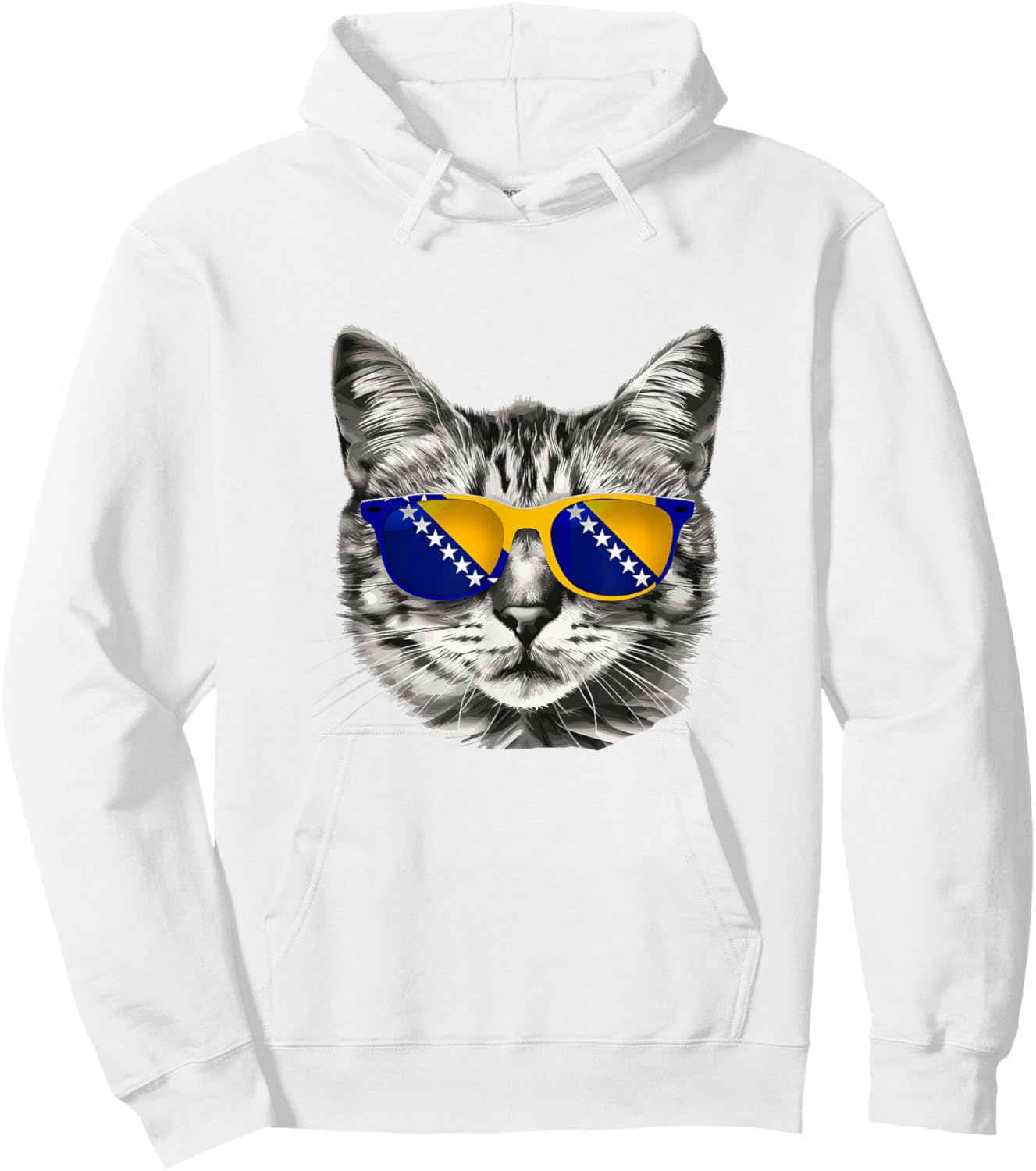Bosnian Flag Cat Owner Souvenirs Products Kitten Bosnia Hoodie - Hoodie | White
