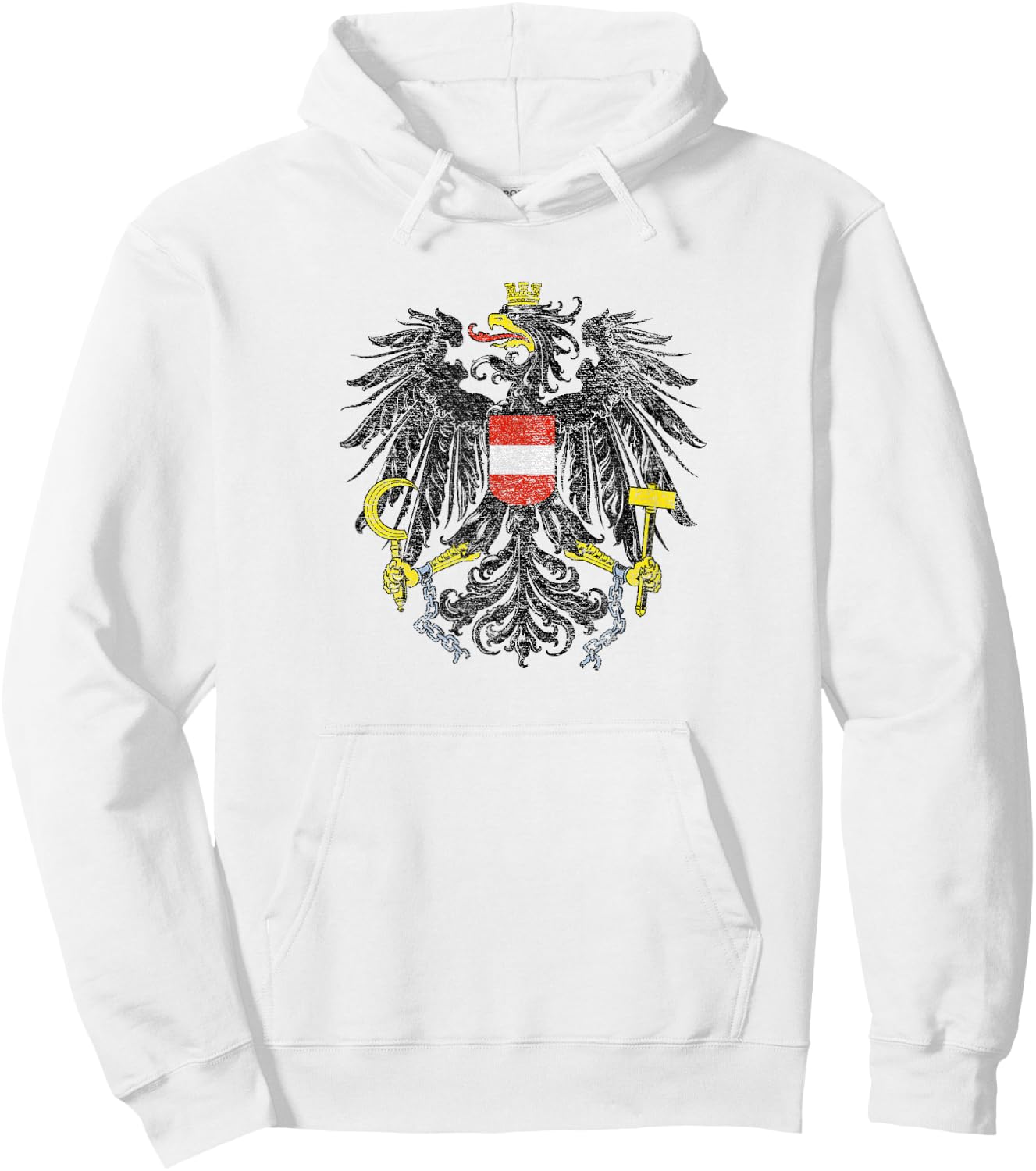Austria Coat of Arms Flag Bundesadler Eagle Vienna Salzburg Hoodie - Hoodie | White
