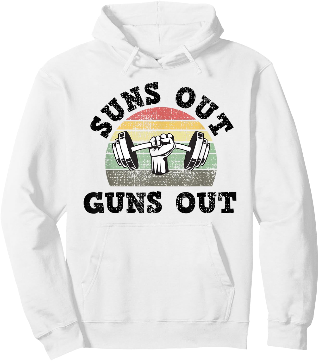 Sun's out Guns out Hoodie - Hoodie | White