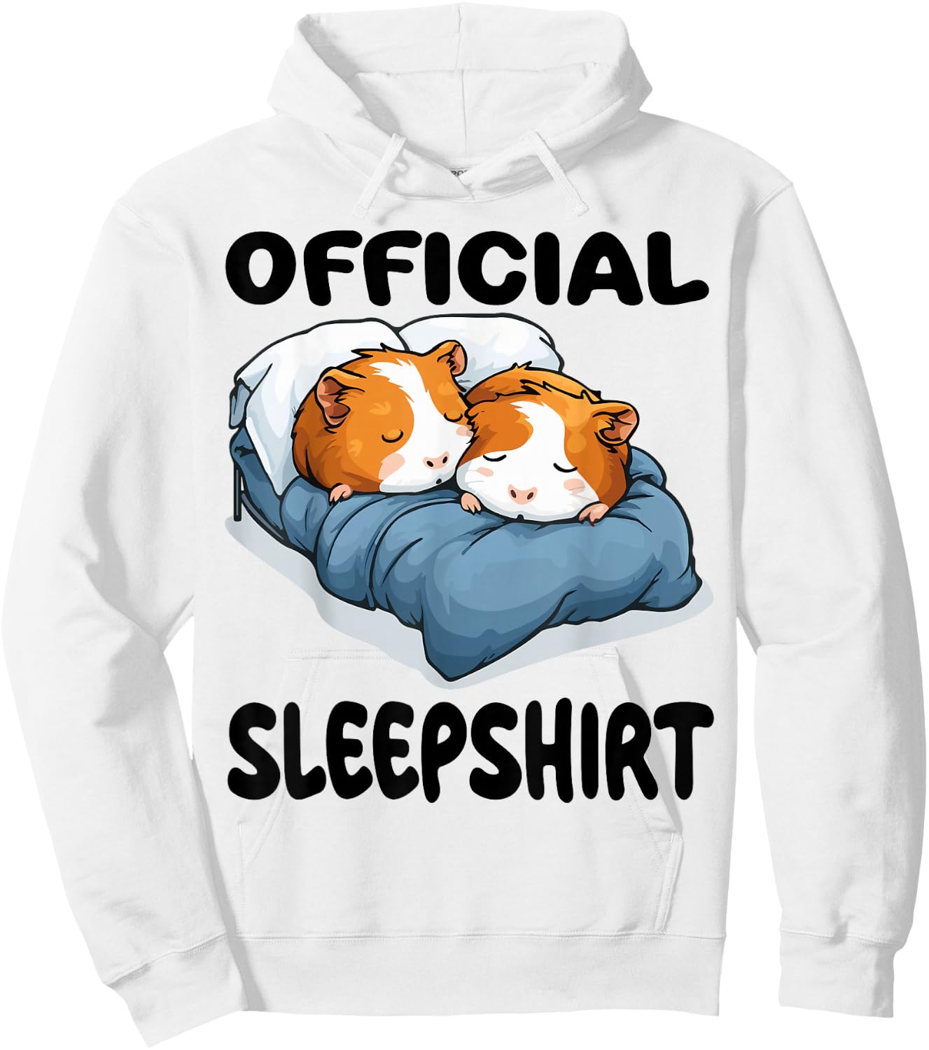 Guinea Pig Official Sleepshirt Pajamas Nightgown Hoodie - Hoodie | White