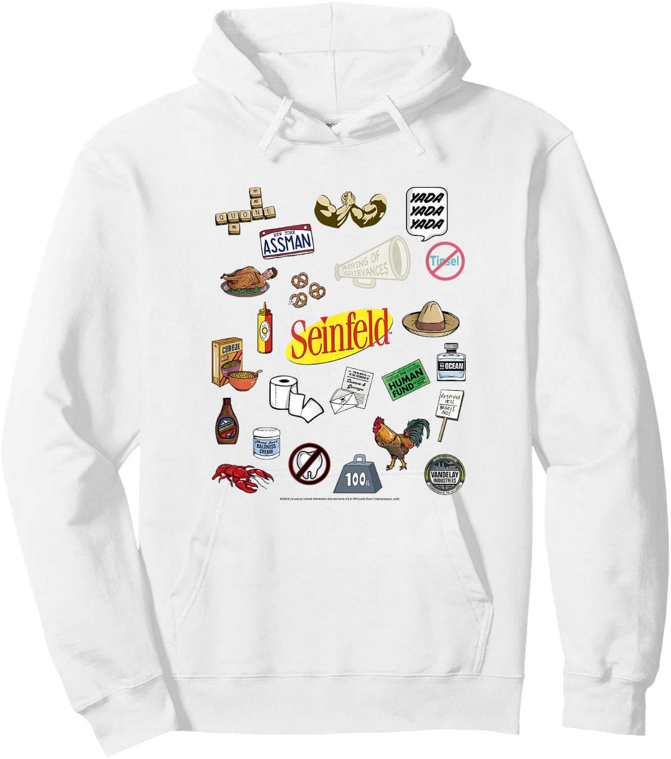 Seinfeld Inside Joke Prop Collage Hoodie - Hoodie | White