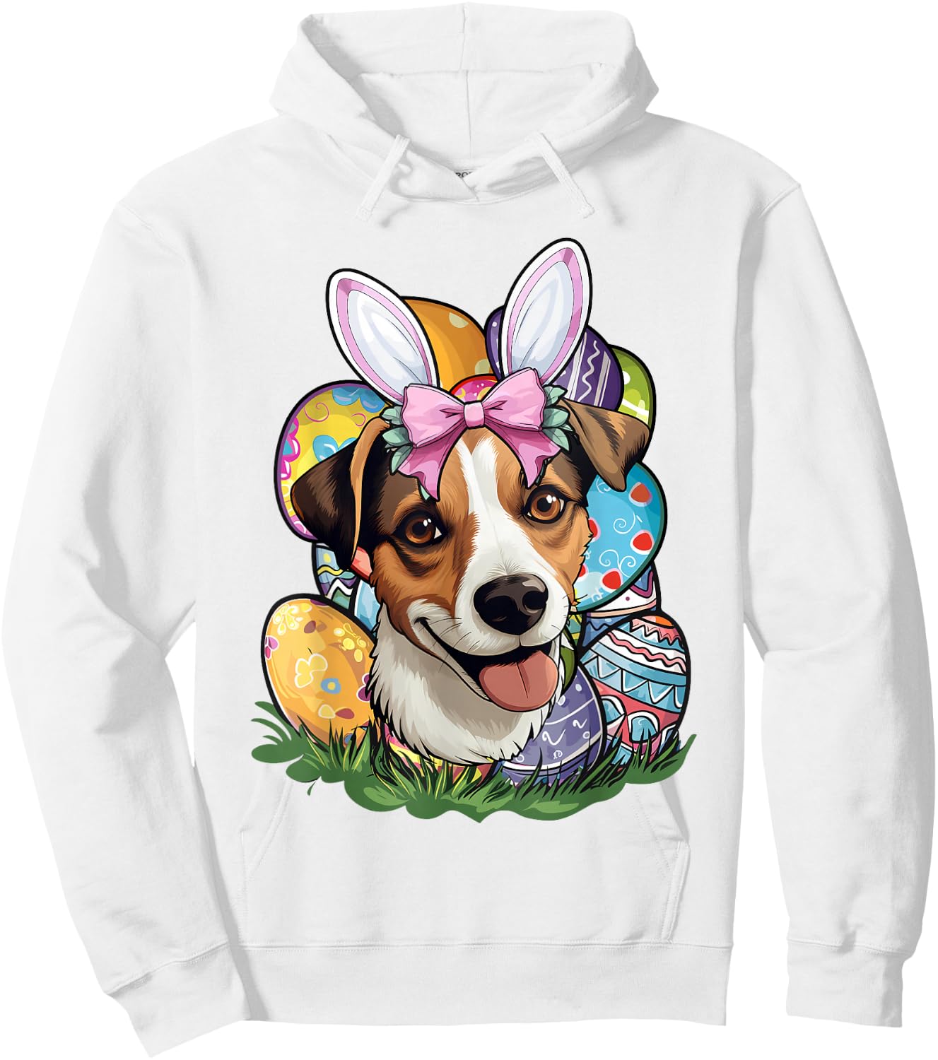 Funny Easter Bunny Jack Russell Terrier Hoodie - Hoodie | White