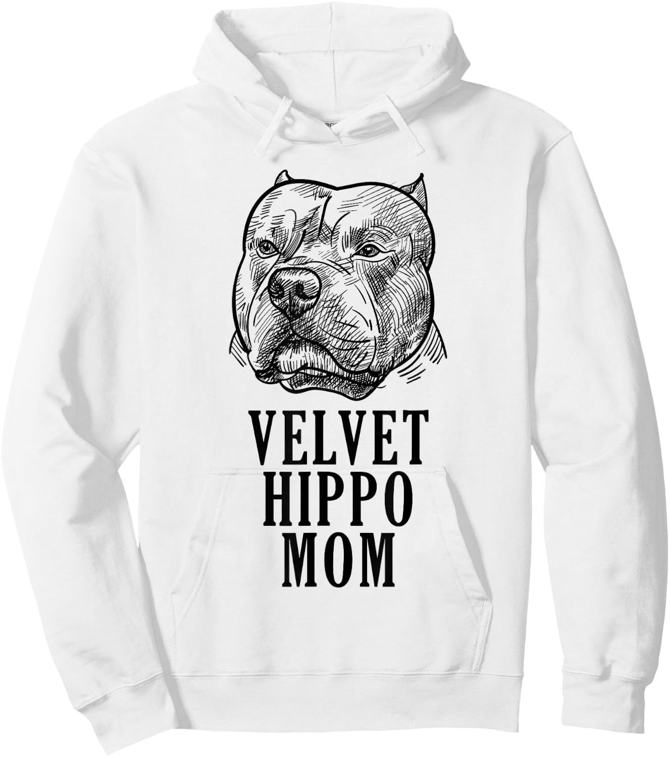Velvet Hippo Mom Pitbull Dog Owner American Bully Pitbull Hoodie - Hoodie | White