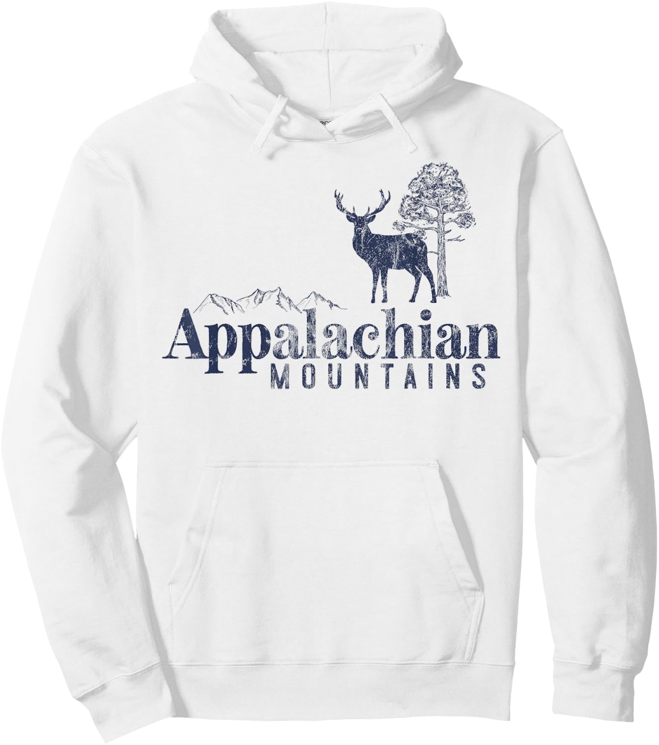 Appalachian Mountains Vintage Retro Style Men Women Outdoors Hoodie - Hoodie | White