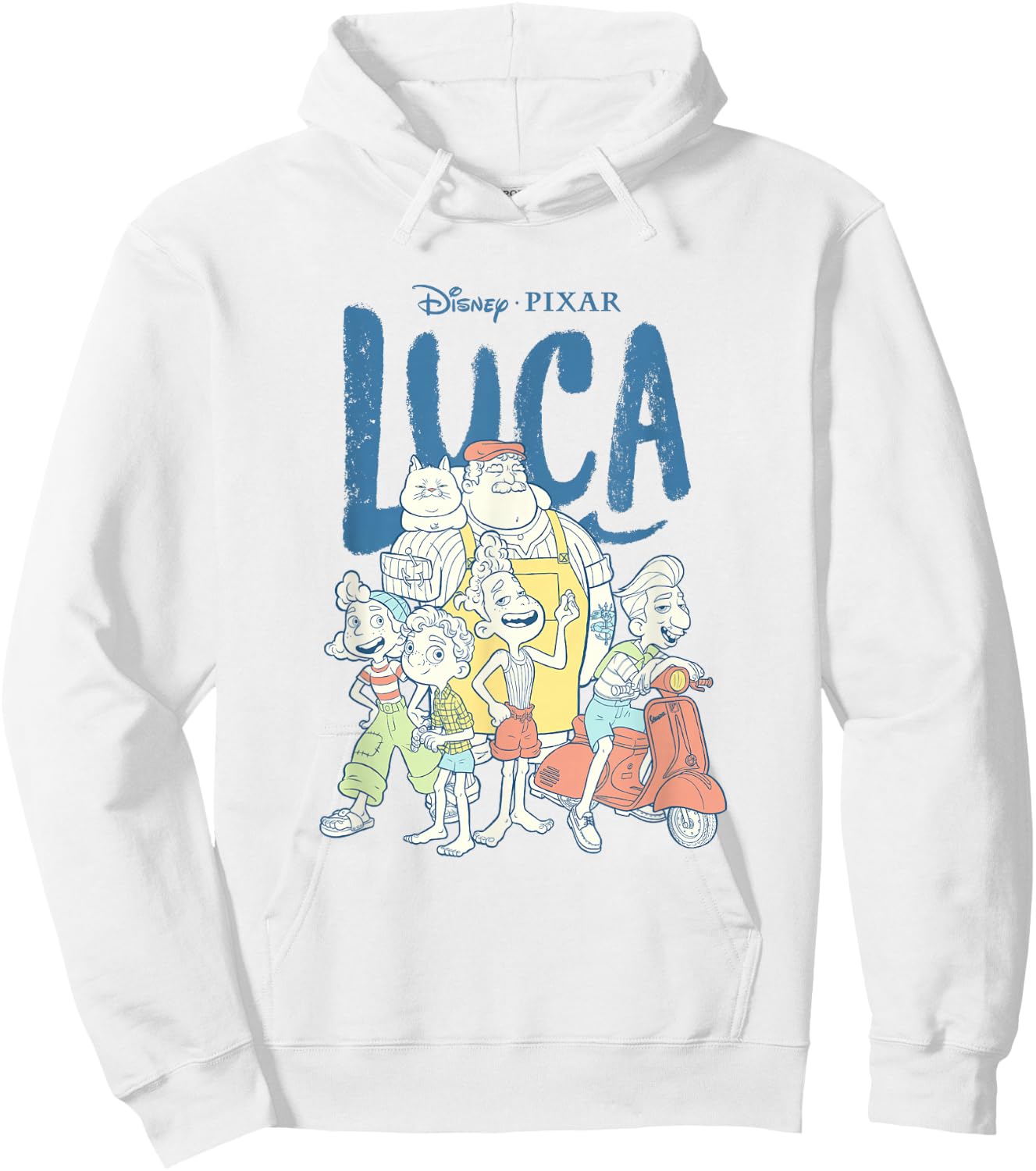 Disney Pixar Luca Group Shot Logo Hoodie - Hoodie | White