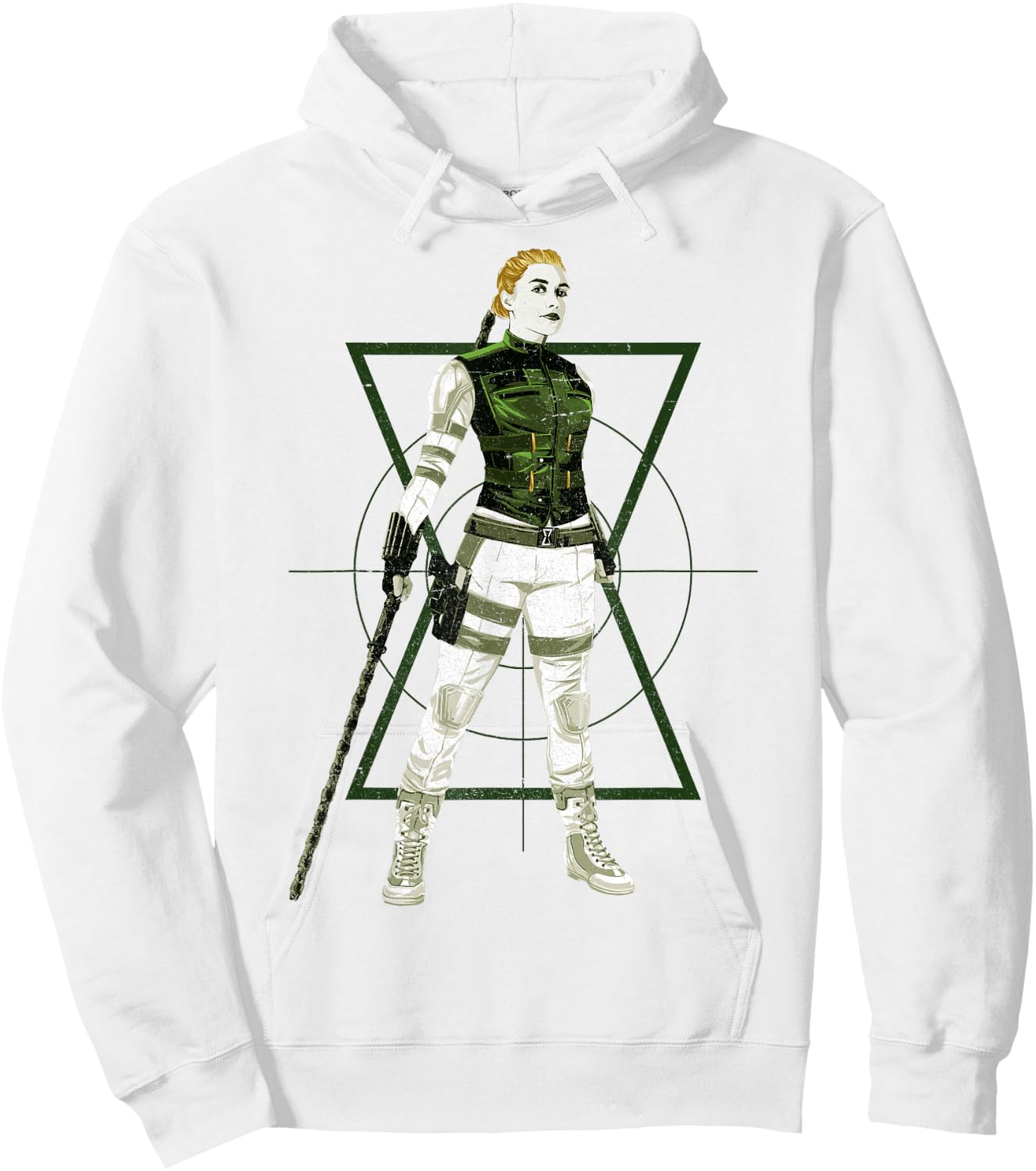 Marvel Black Widow Yelena Belova Target Portrait Hoodie - Hoodie | White