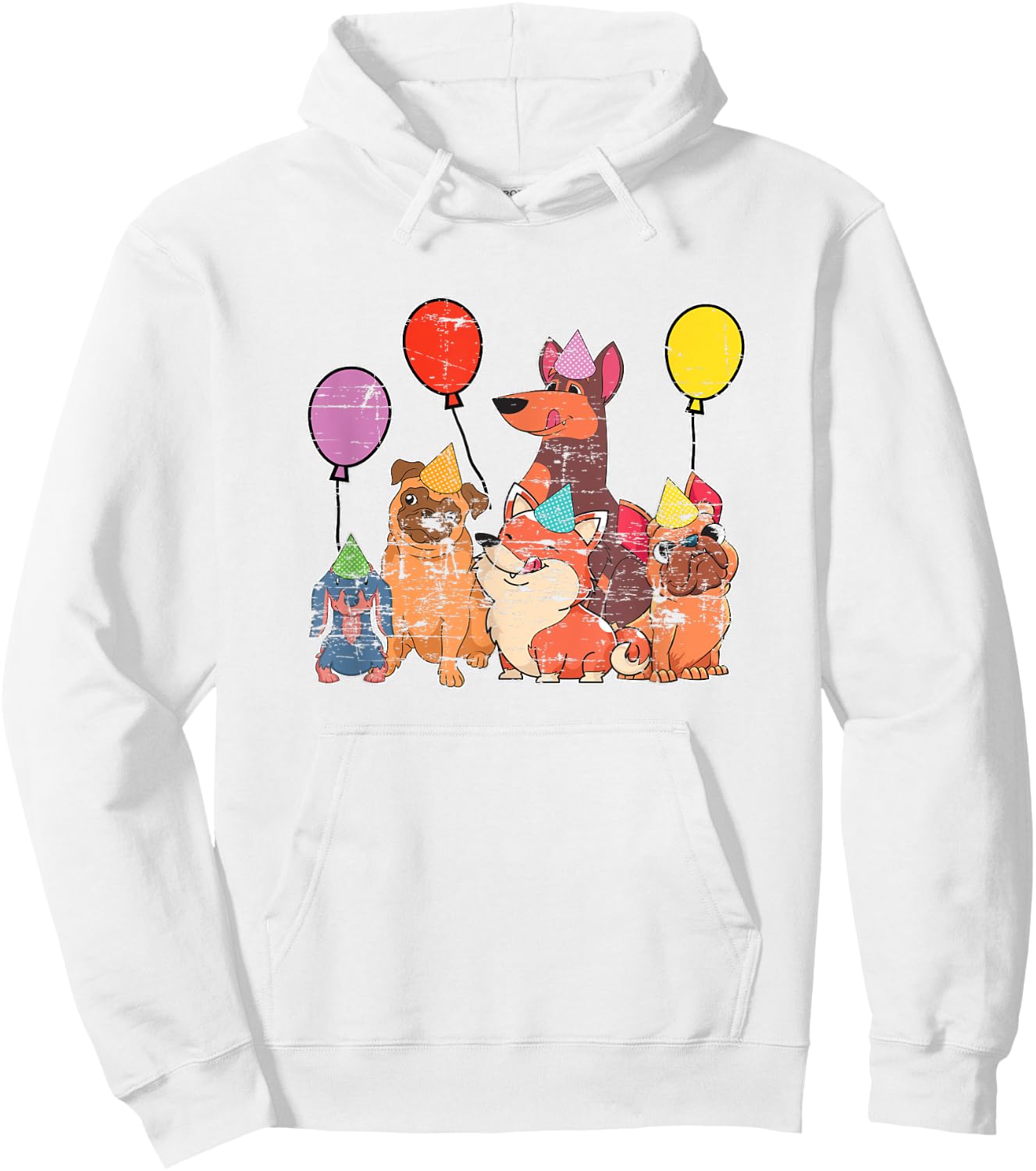 Cute Dog Owner Birthday Animal Kids Celebration Party Dog Hoodie - Hoodie | White