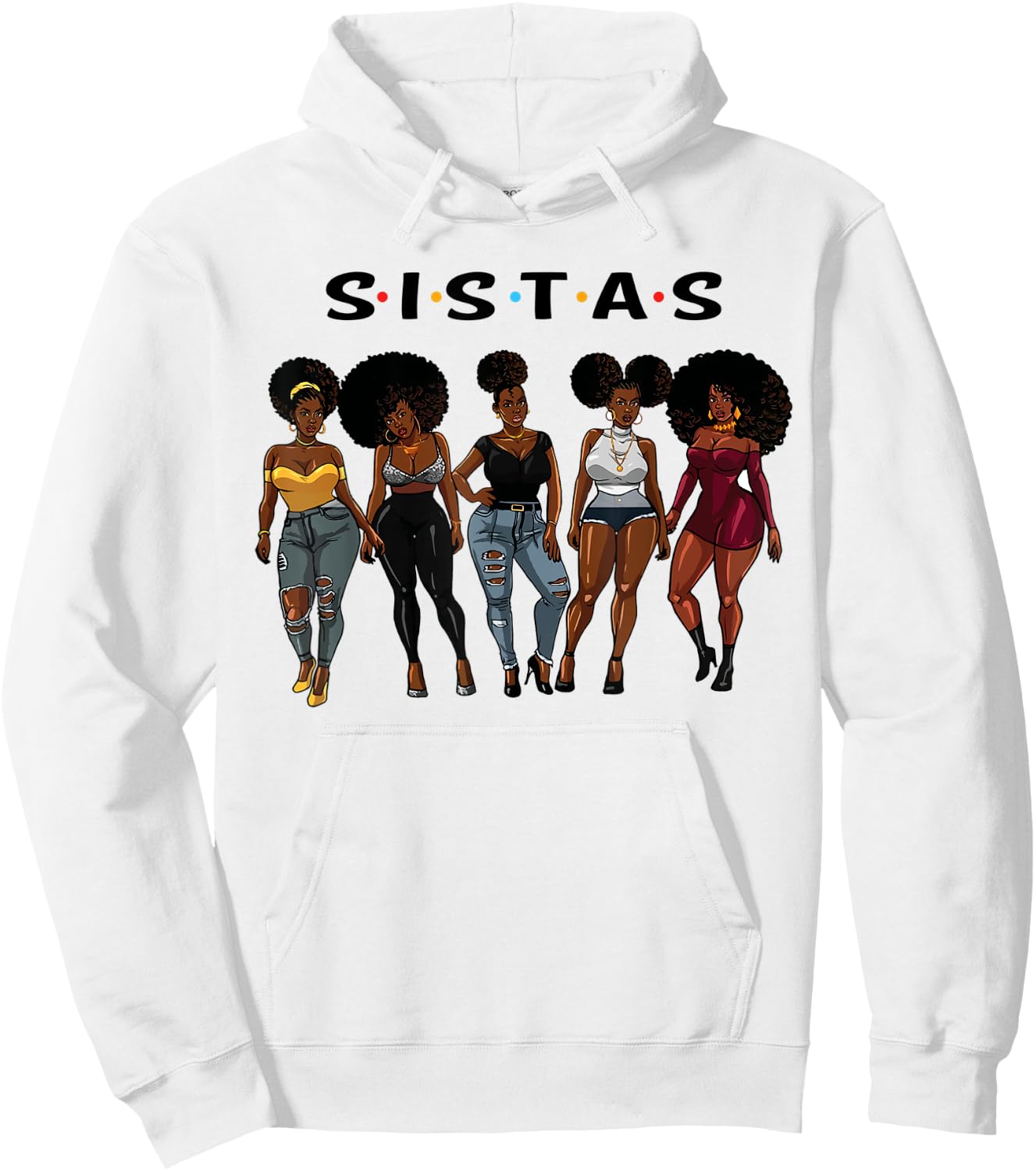 Sistas afro Women together, Women , Women birthday Hoodie - Hoodie | White