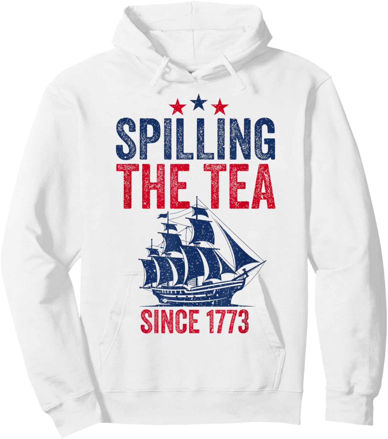 4th Of July Spilling The Tea Since 1773 Fourth of July Men Hoodie - Hoodie | White
