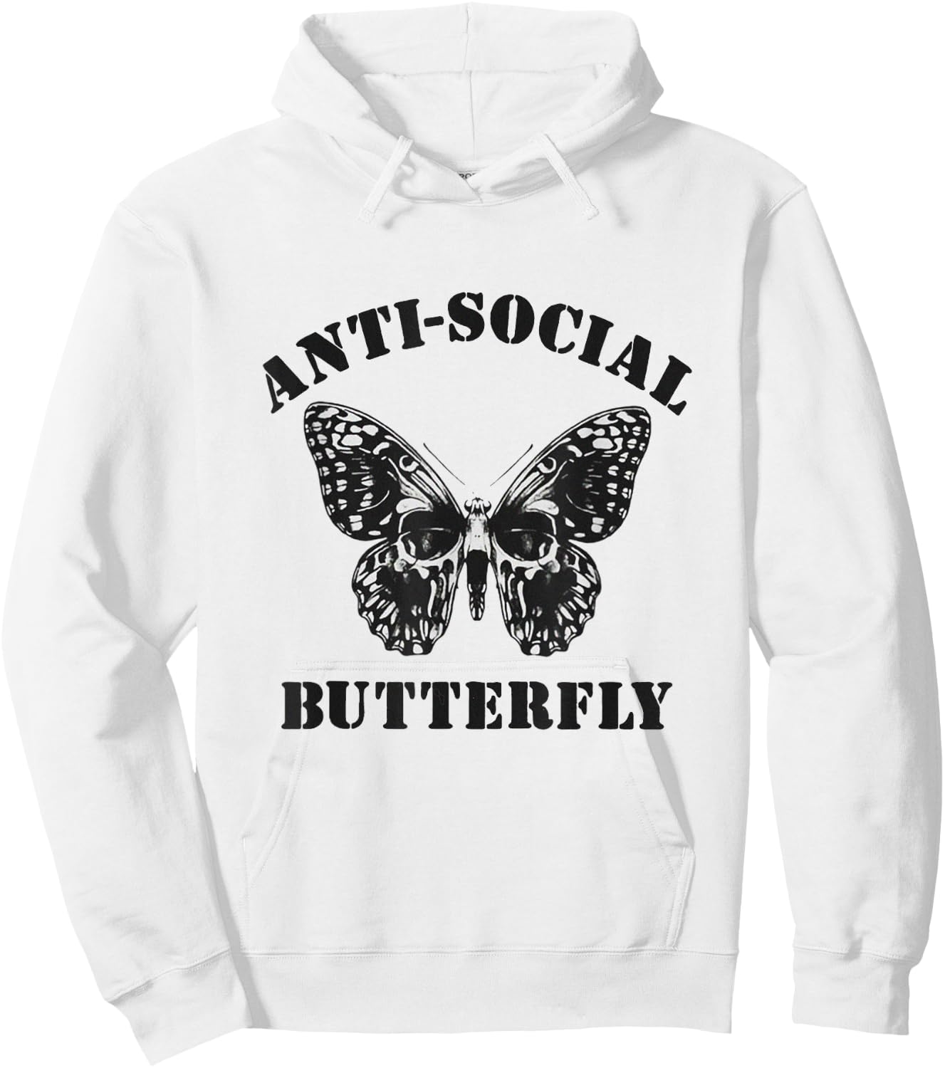 Anti Social Butterfly Anti-Social Hoodie - Hoodie | White