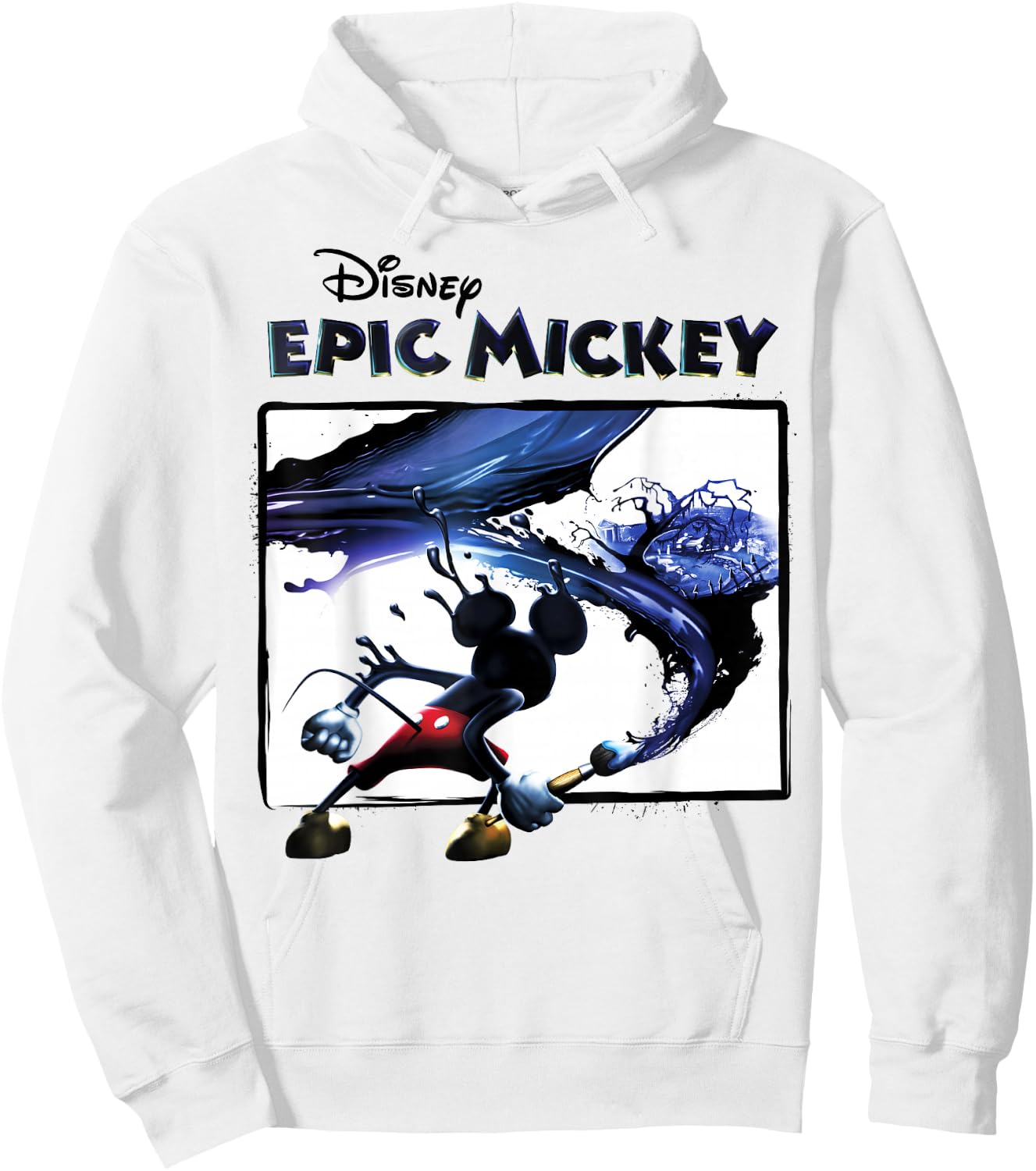 Disney Epic Mickey Painting Portrait Hoodie - Hoodie | White
