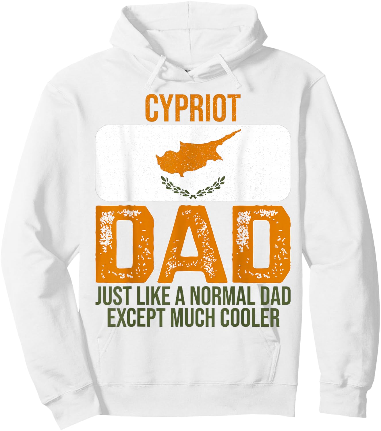 Vintage Cypriot Dad Cyprus Flag Design For Father's Day Hoodie - Hoodie | White